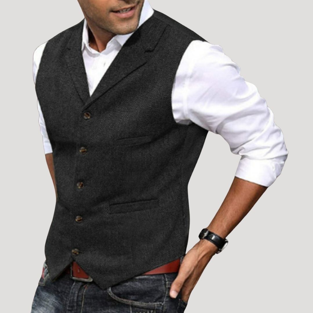 Men's Tailored Button Waistcoat