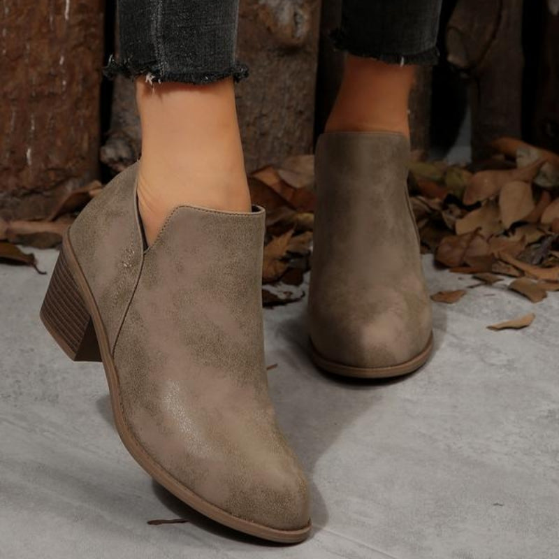 Women’s Cut-Out Block Heel Ankle Boots