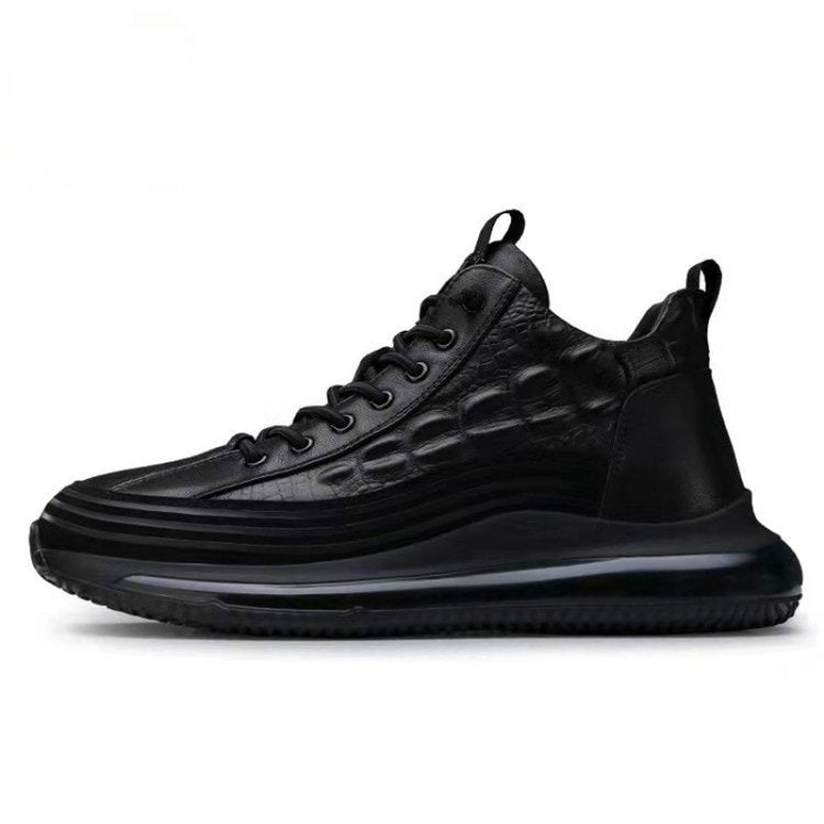 Men’s Leather Lace-Up Platform Trainers