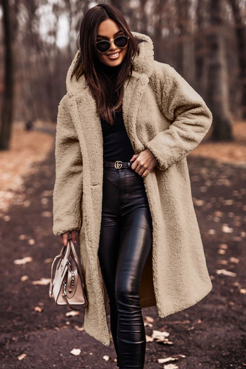 Women's Teddy Fleece Longline Coat