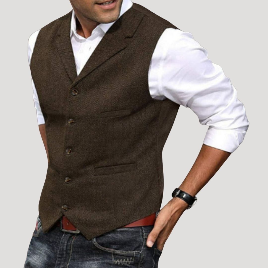 Men's Tailored Button Waistcoat