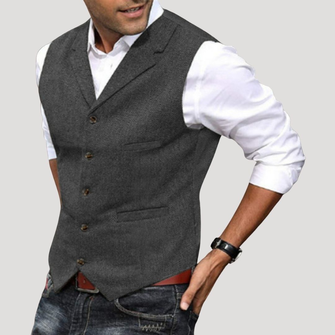 Men's Tailored Button Waistcoat