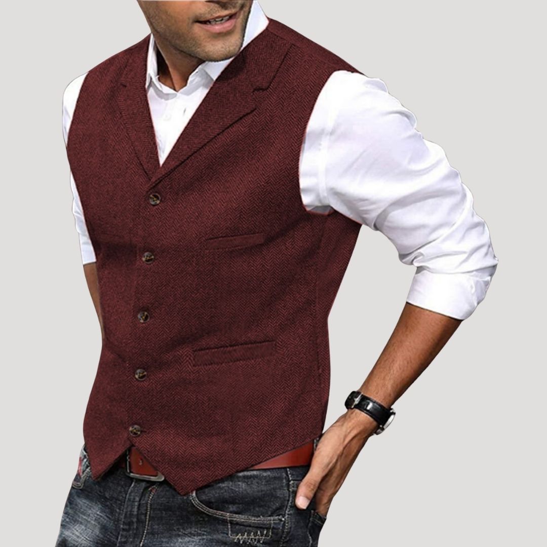 Men's Tailored Button Waistcoat
