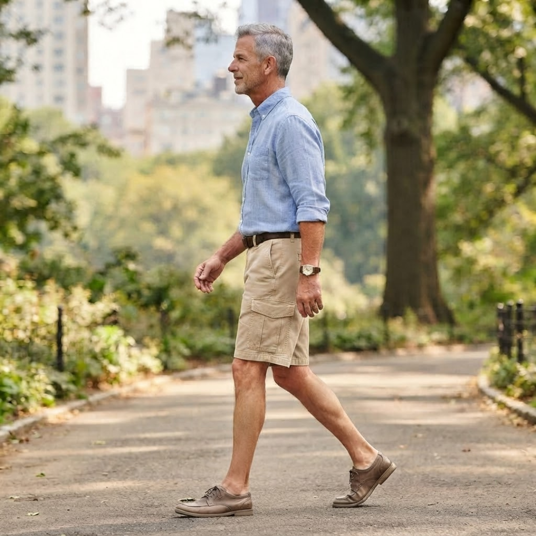 Men's Cargo Shorts with Belt Loops and Side Pockets
