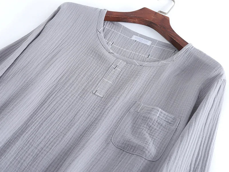Ensemble de pyjama homme grande taille en coton | Vêtement d'intérieur confortable