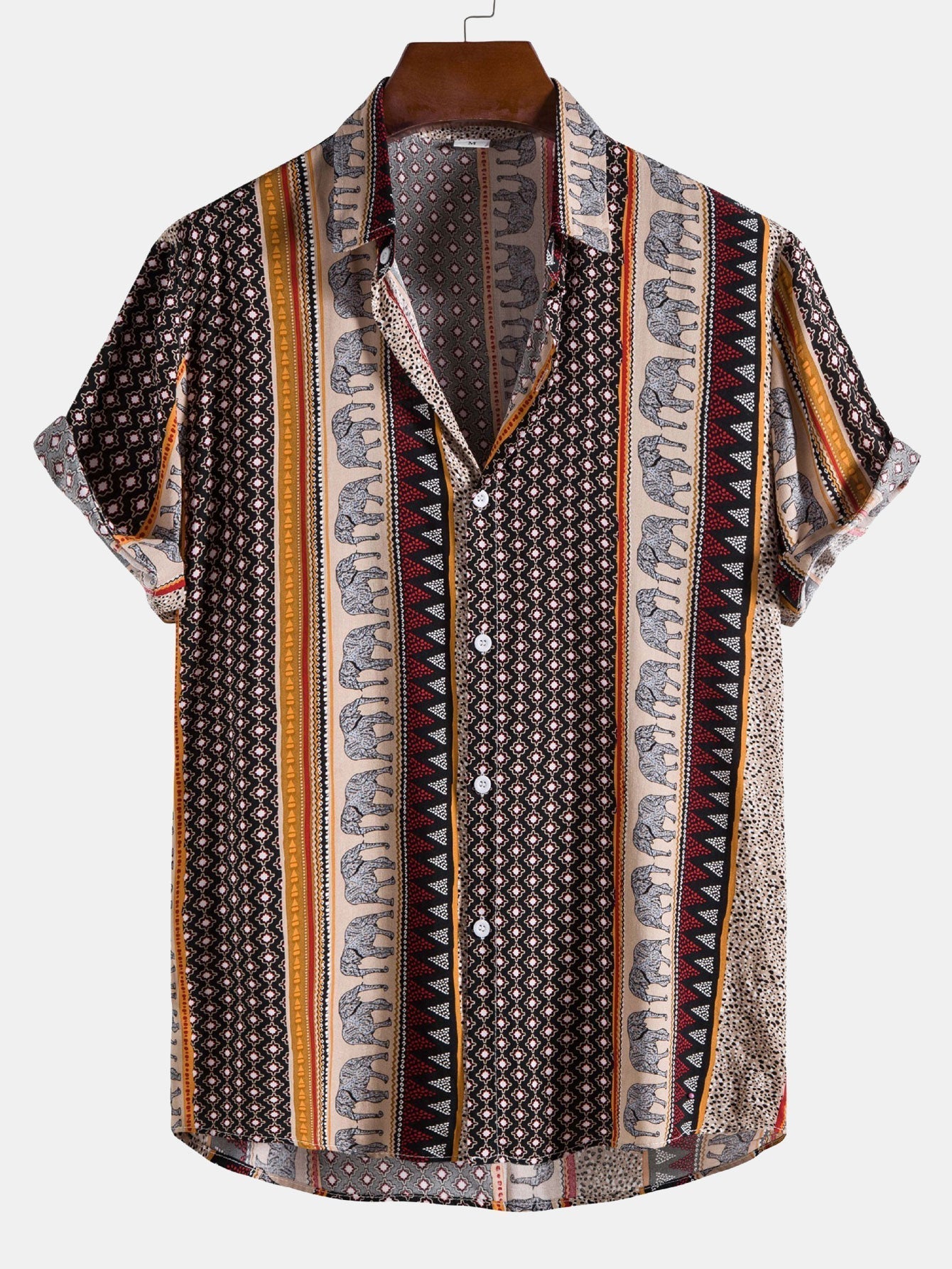 Men's Relaxed Fit Printed Short Sleeve Shirt