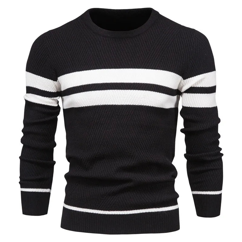 Men's Striped Crew Neck Jumper