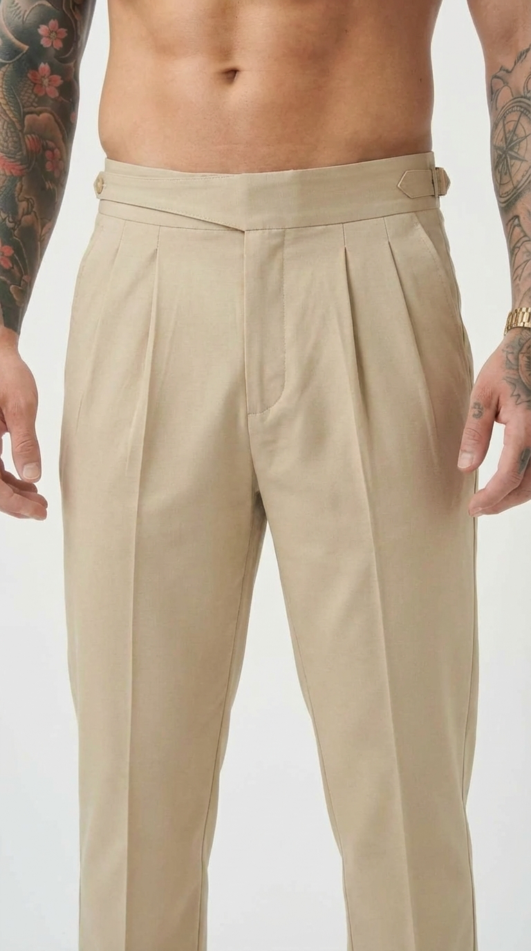 Men’s Pleated Tailored Trousers