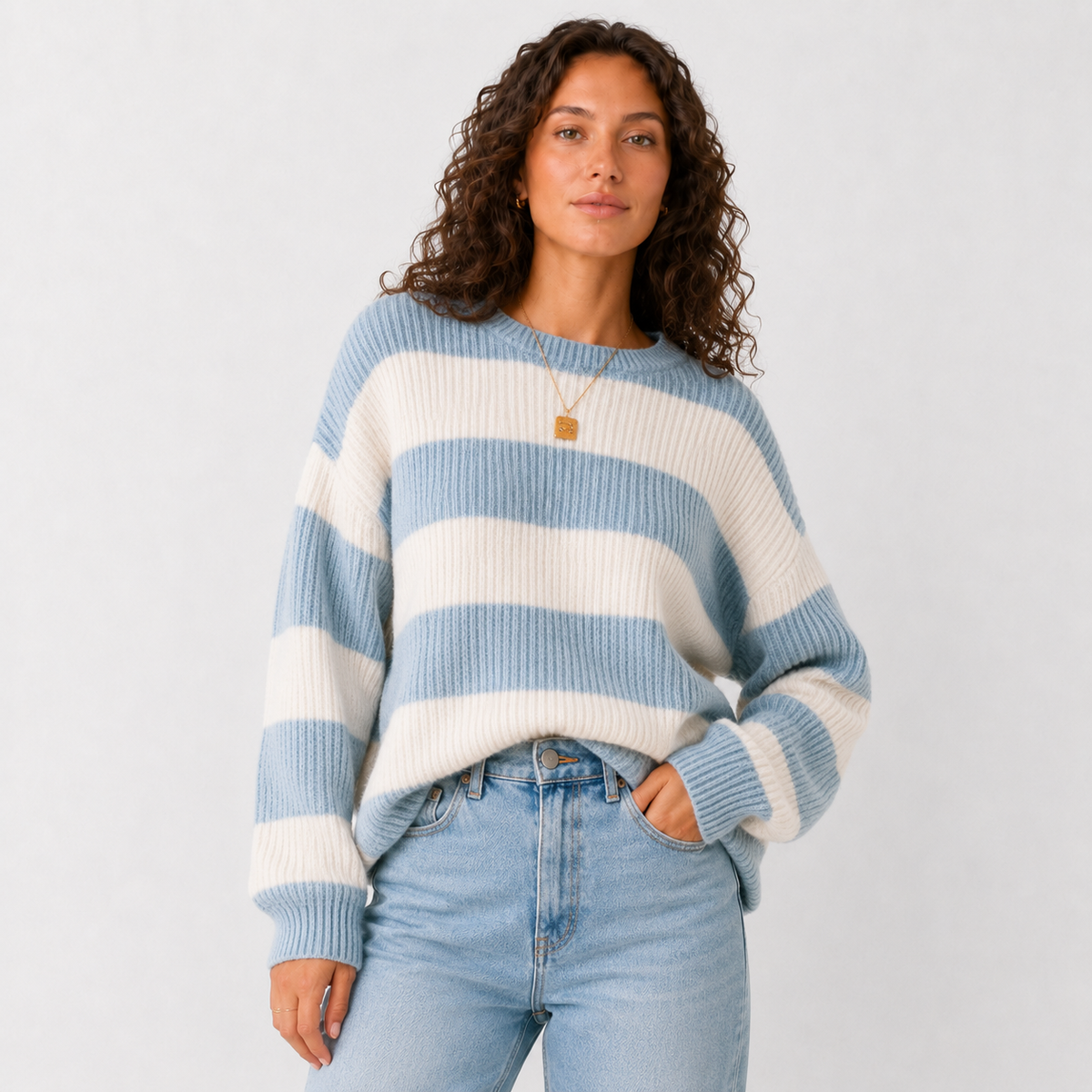 Women's Striped Knit Jumper | Relaxed Fit