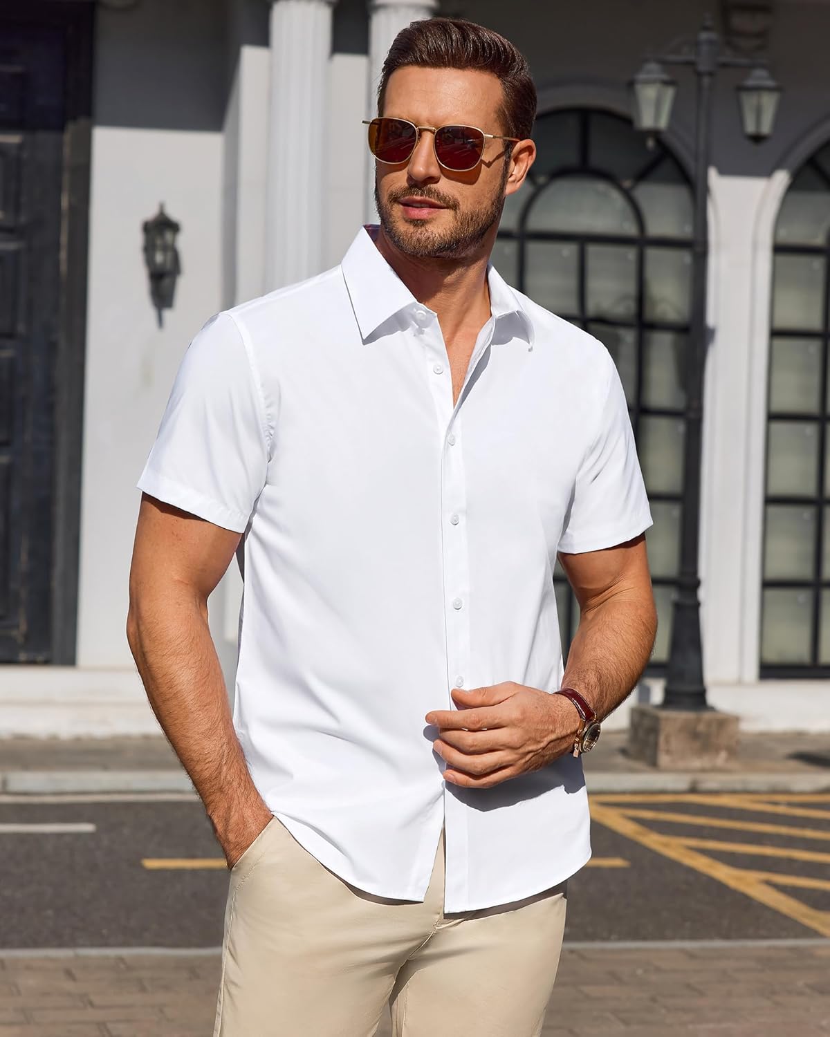 Men's Short Sleeve Smart Casual Shirt