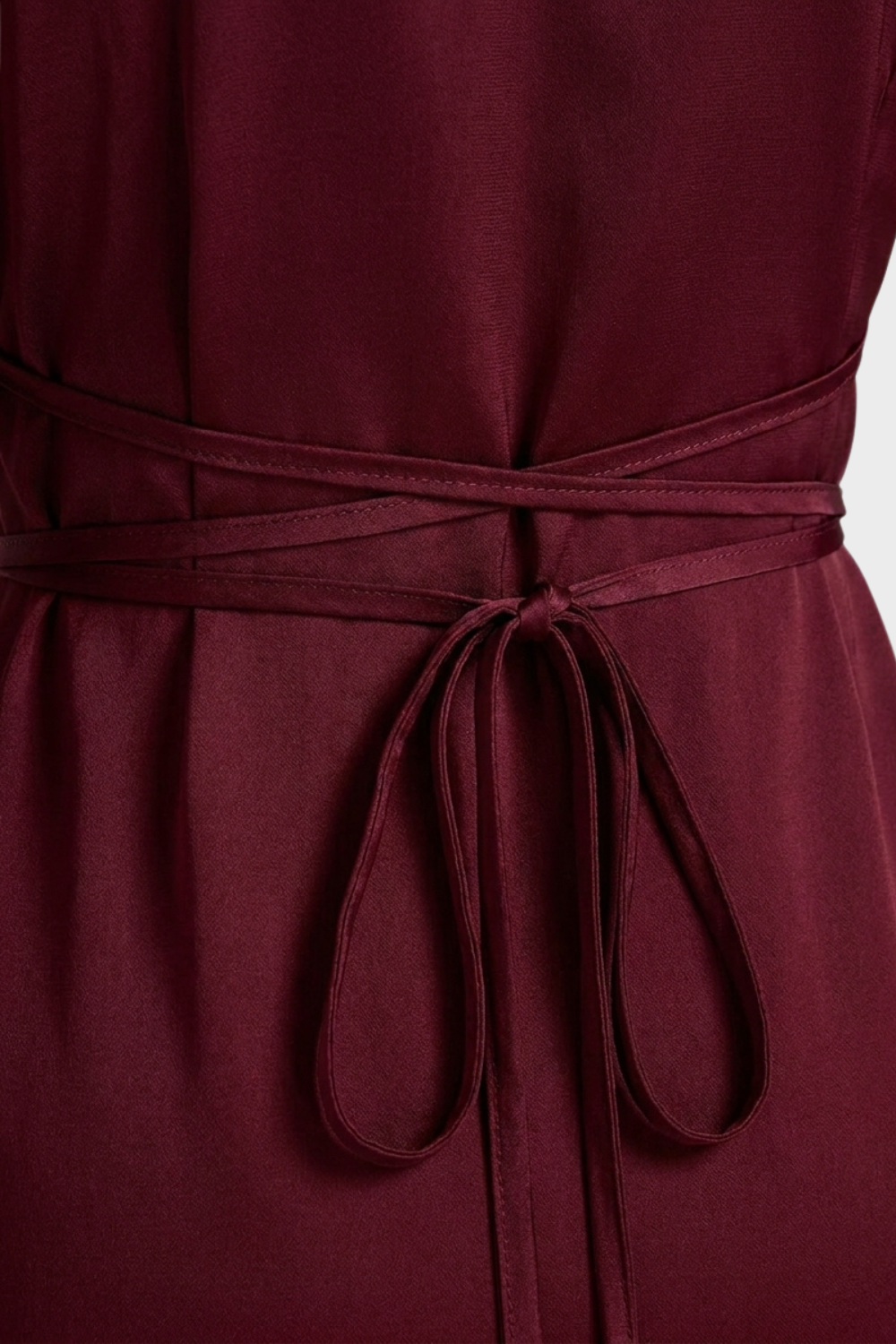 Satin Maxi Dress with Bell Sleeves and Scoop Neck