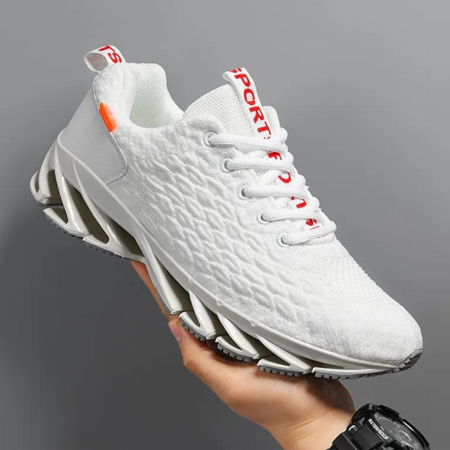 Baskets de course en mesh avec semelle de style lame