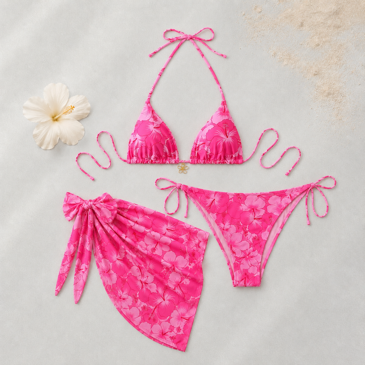 Bikini and Sarong Set for Beach and Poolwear