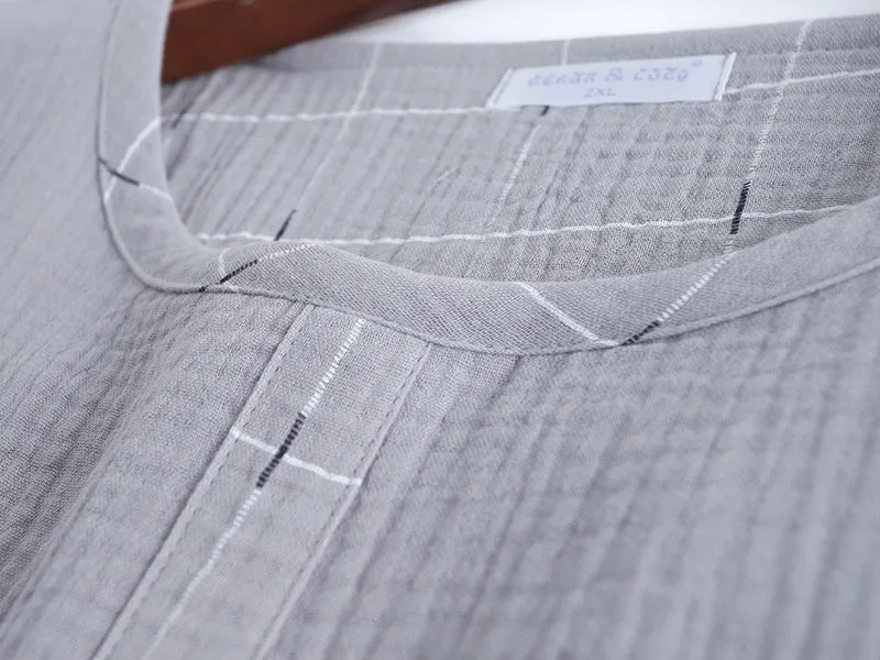 Ensemble de pyjama homme grande taille en coton | Vêtement d'intérieur confortable