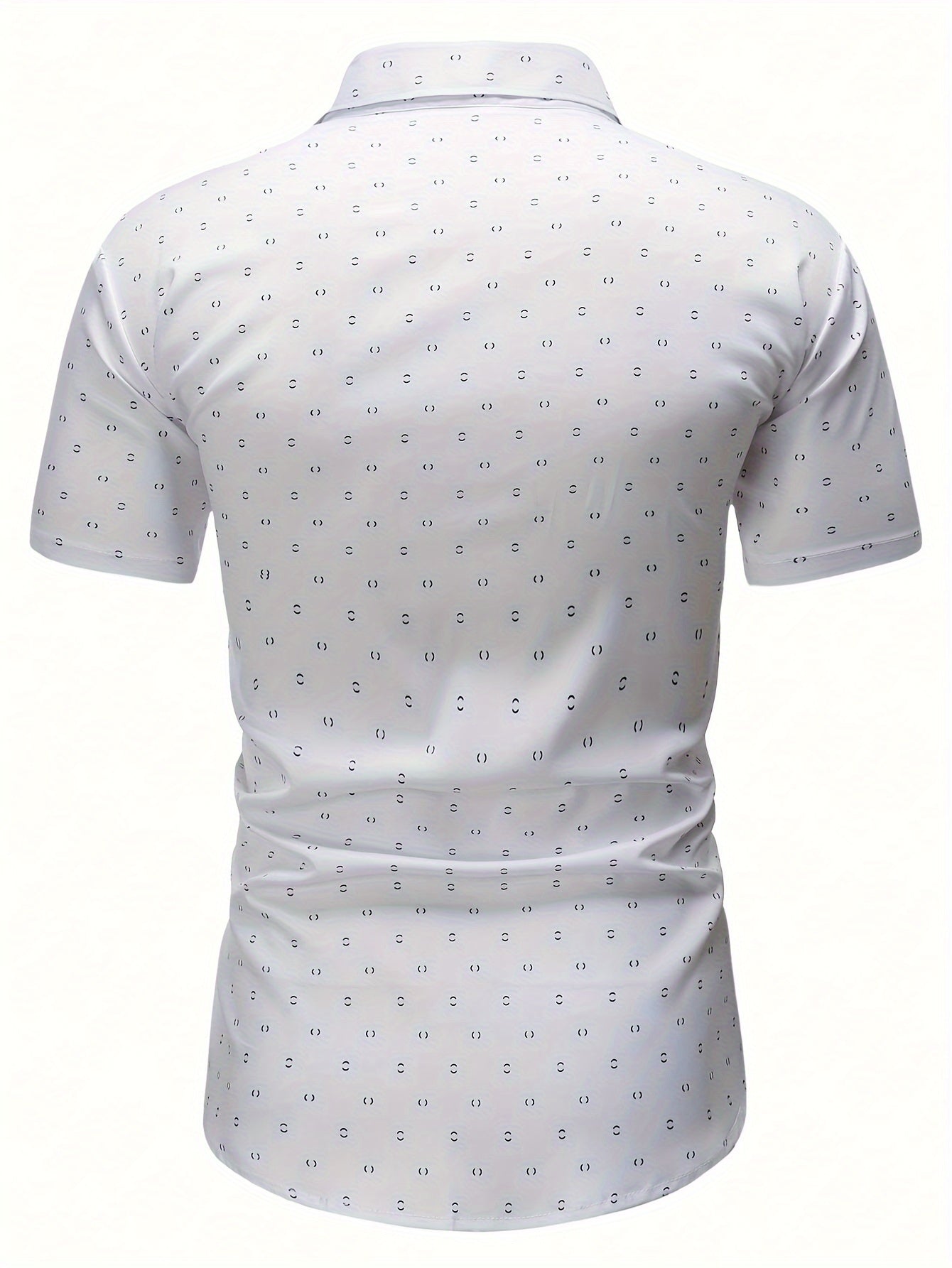 Chemise à manches courtes pour homme à imprimé géométrique