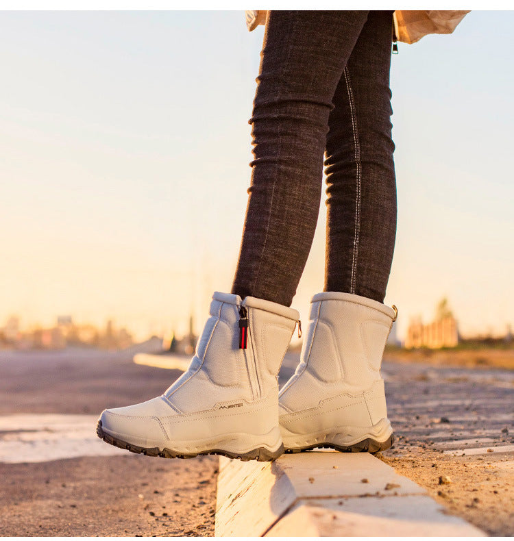 Women's Waterproof Winter Snow Boots with Side Zip
