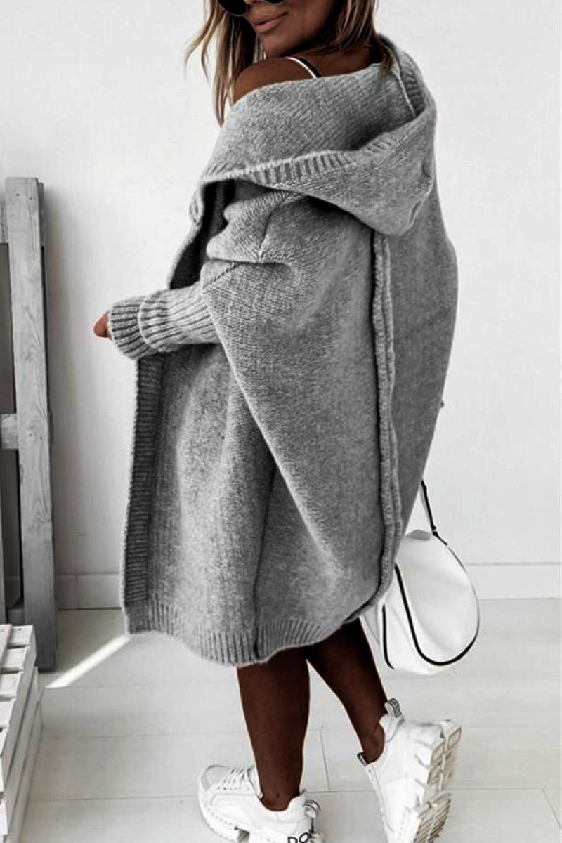 Women's Oversized Hooded Cardigan | Cozy Knit Sweater