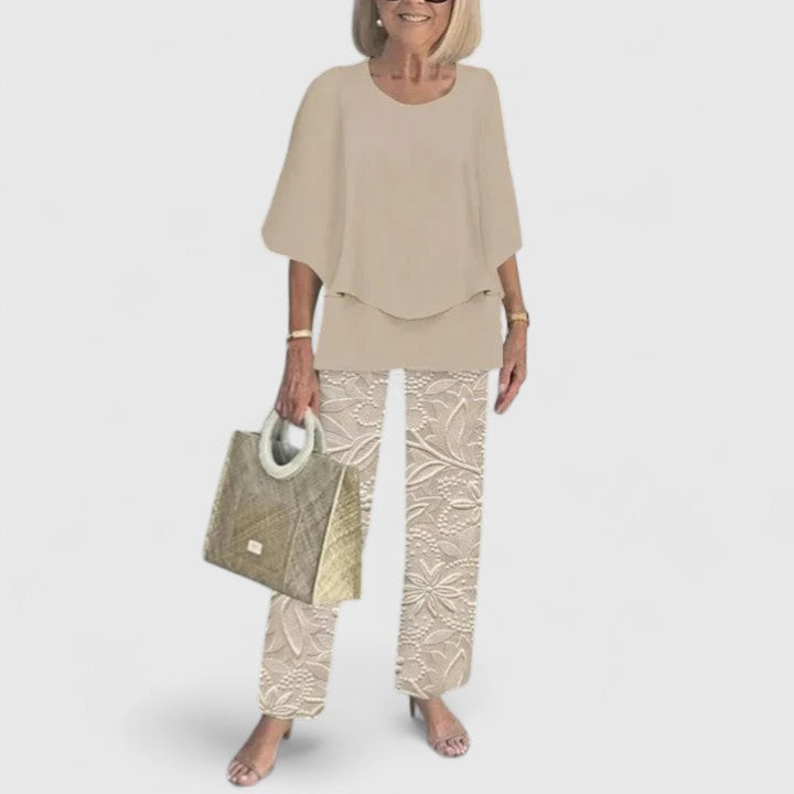 Women’s Layered Top & Floral Trousers Co-Ord Set