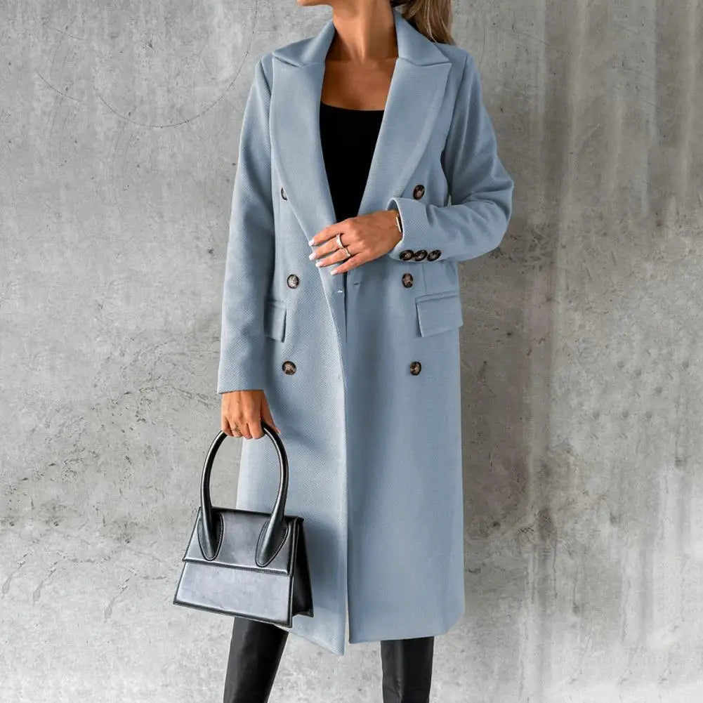Women’s Double-Breasted Longline Tailored Coat