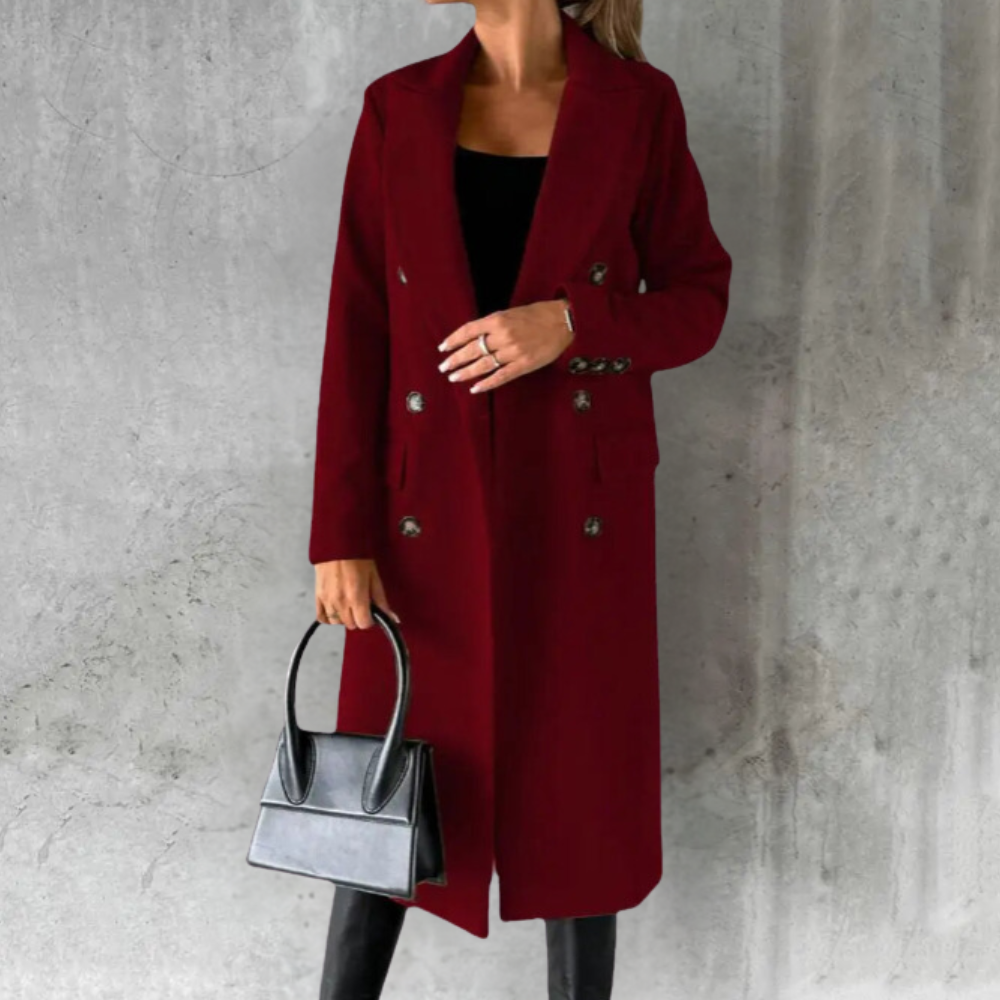 Women’s Double-Breasted Longline Tailored Coat