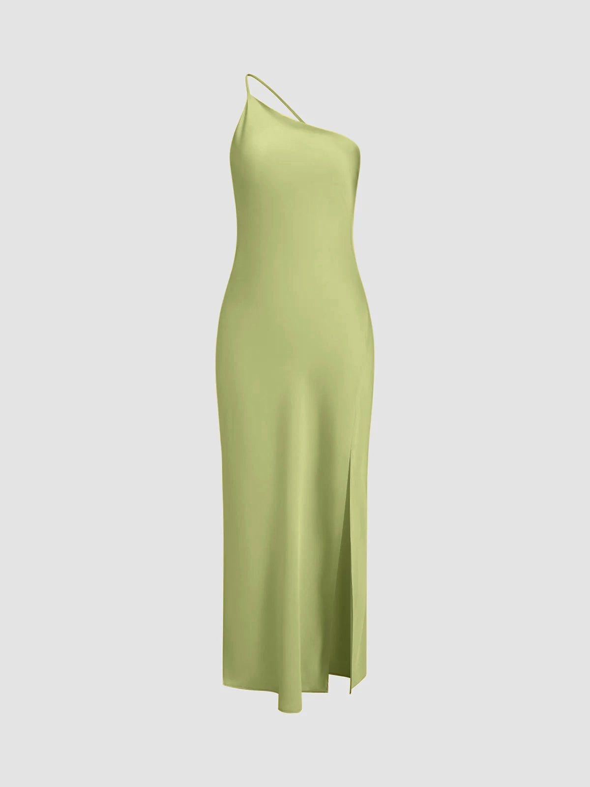 Satin Slip Maxi Dress with Cowl Back and Thin Straps