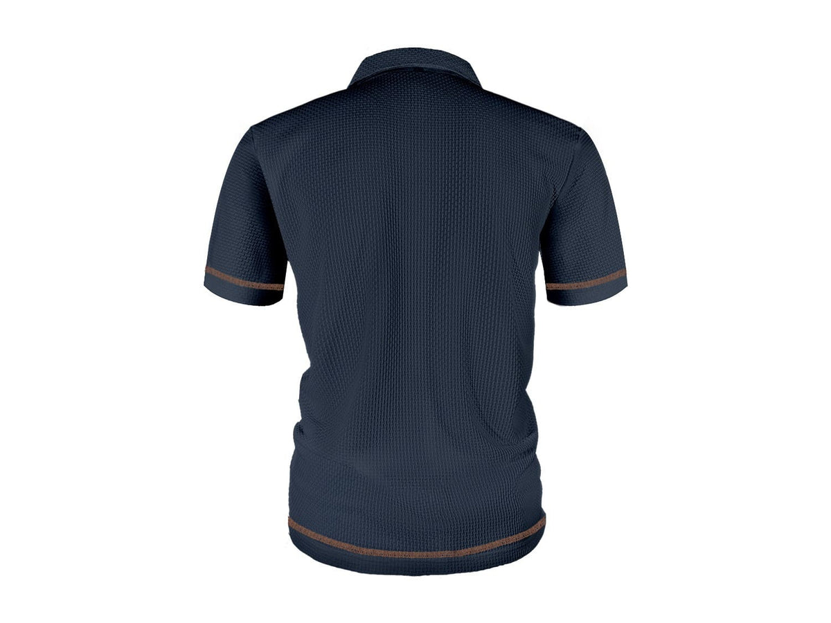 Polo en maille texturée pour hommes