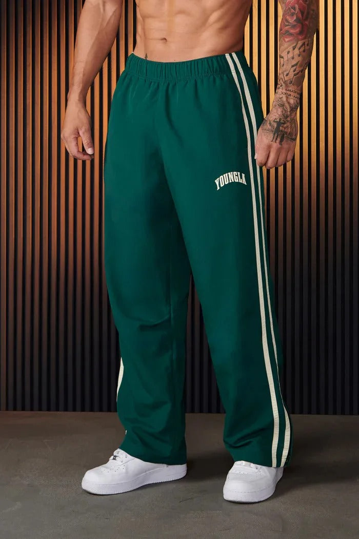 Men's Baggy Double Stripe Drawstring Track Pants