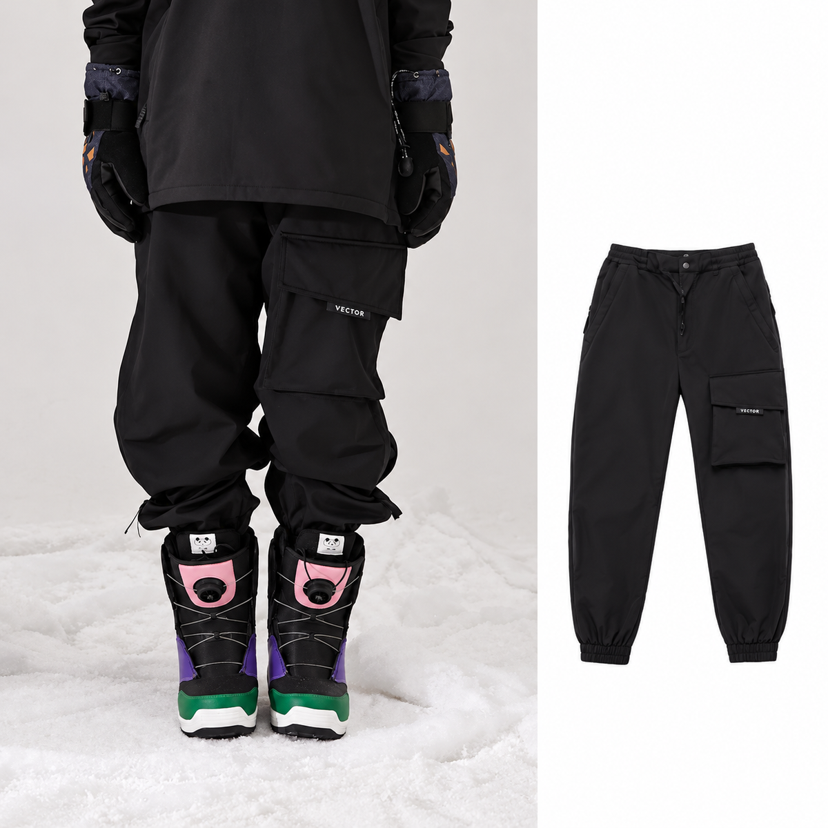 Unisex Half-Zip Hooded Ski Jacket & Trousers Set