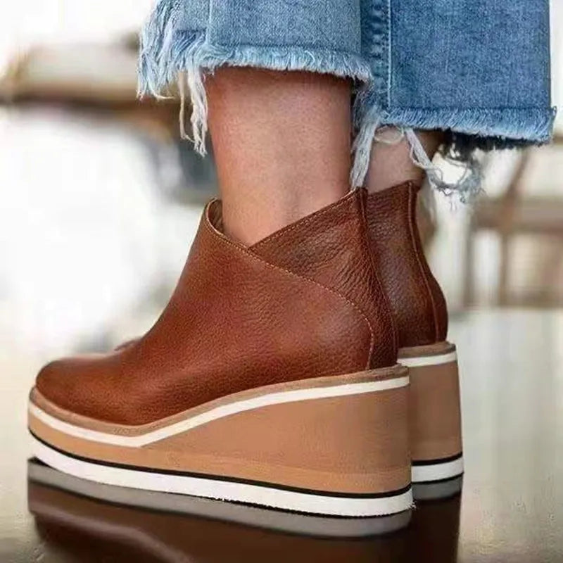 Women's Waterproof Ankle Boots with Side Zip