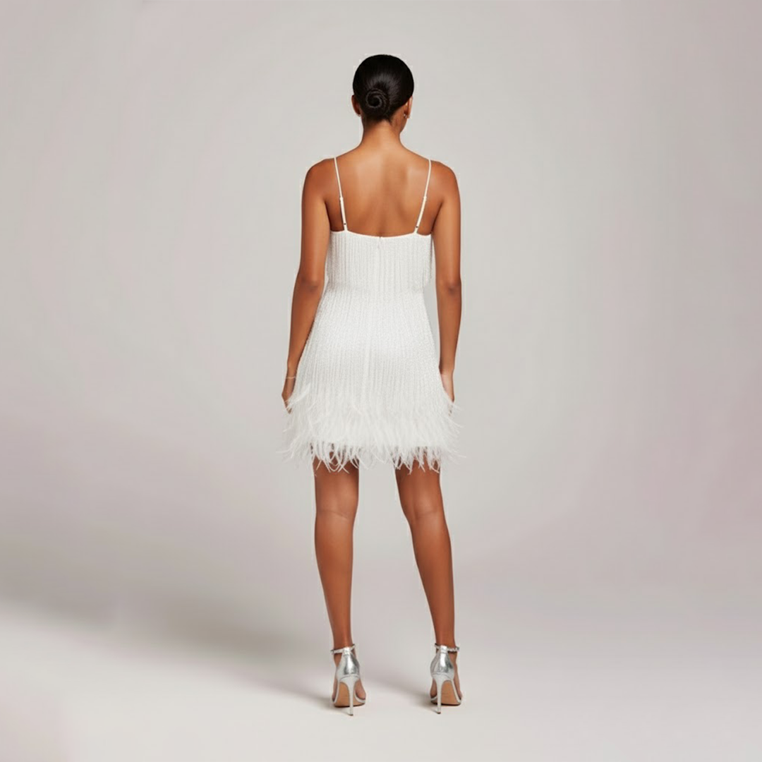 Women's Fringe Sequin Cami Mini Dress