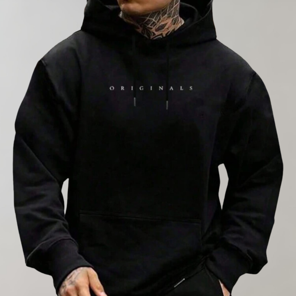 Men's Relaxed Fit Hoodie | Printed Logo Pullover