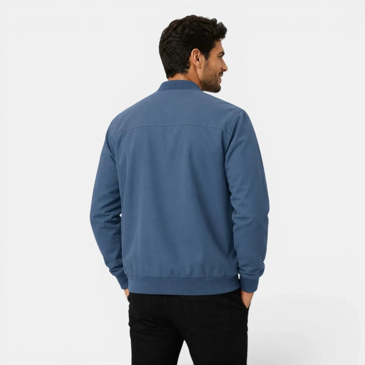 Men's Lightweight Bomber Jacket | Ribbed Casual Outerwear