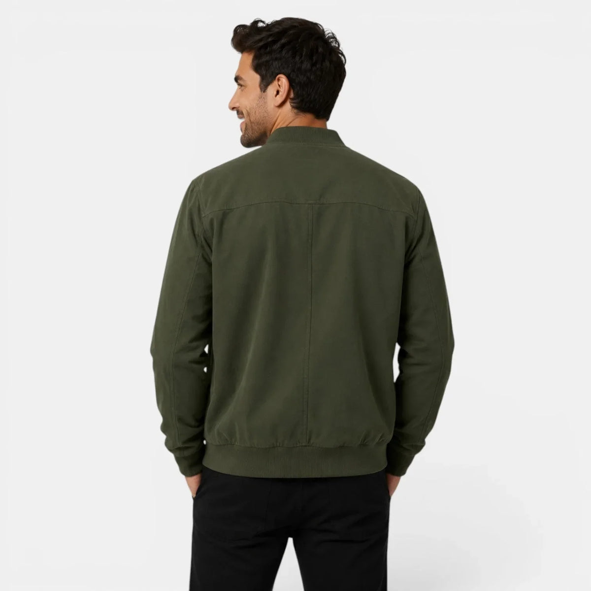 Men's Lightweight Bomber Jacket | Ribbed Casual Outerwear