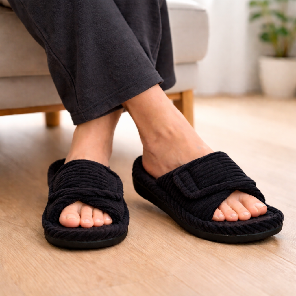 Women's Memory Foam Open Toe Slippers