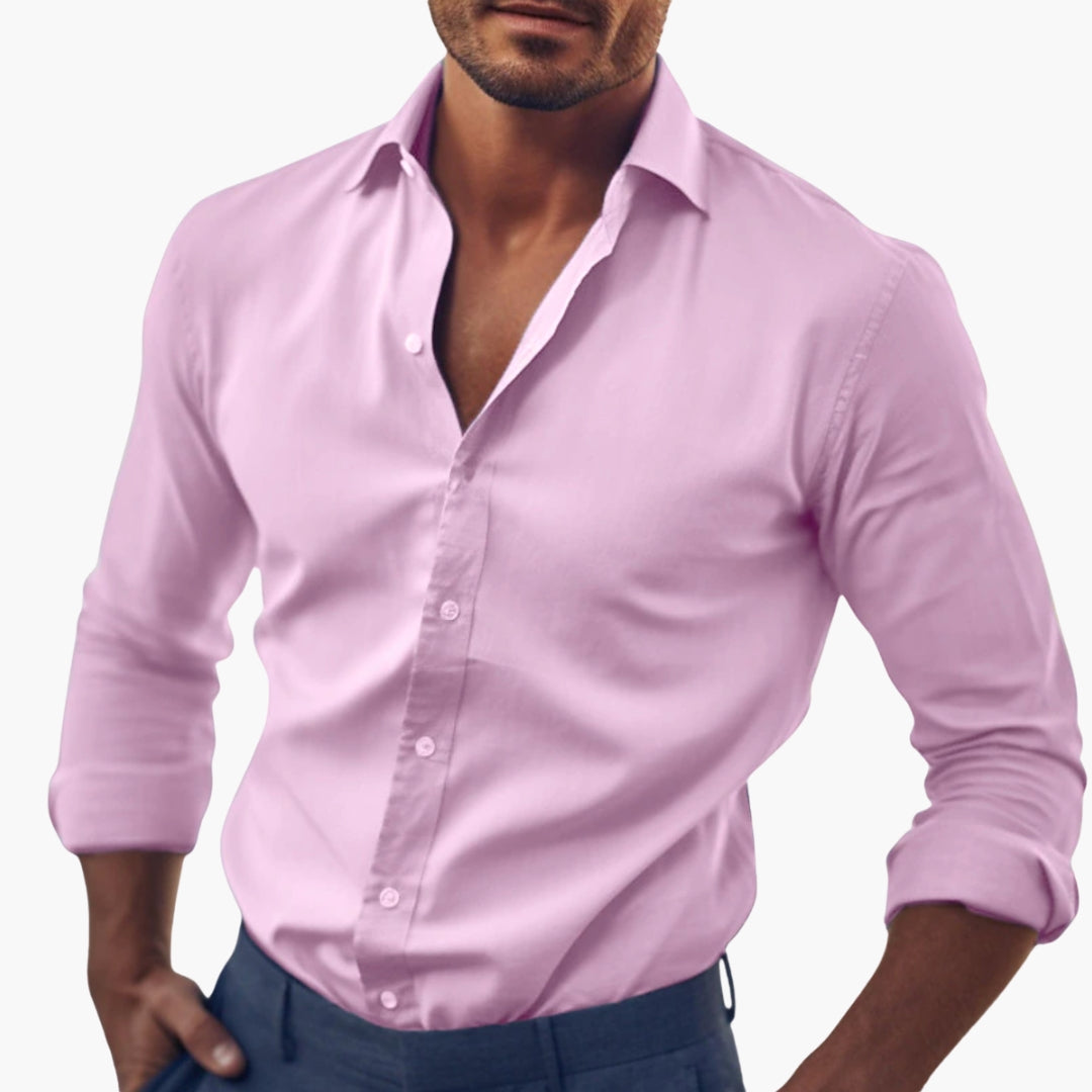 Men's Formal Shirt with Spread Collar