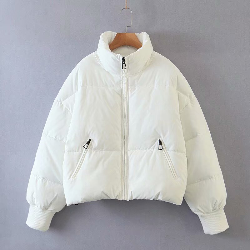 Women’s Padded Puffer Jacket with High Neck