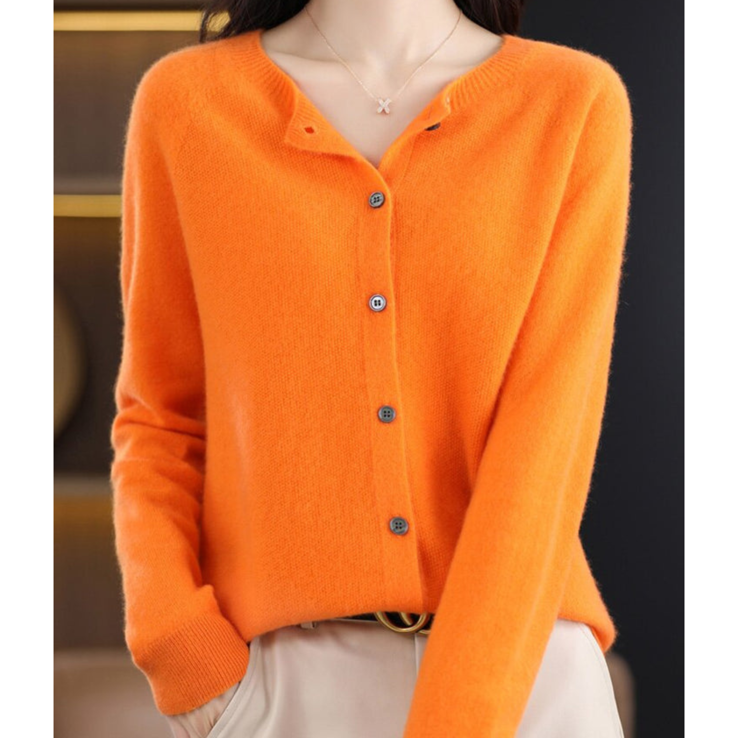 Women's Soft Knit Button-Up Cardigan