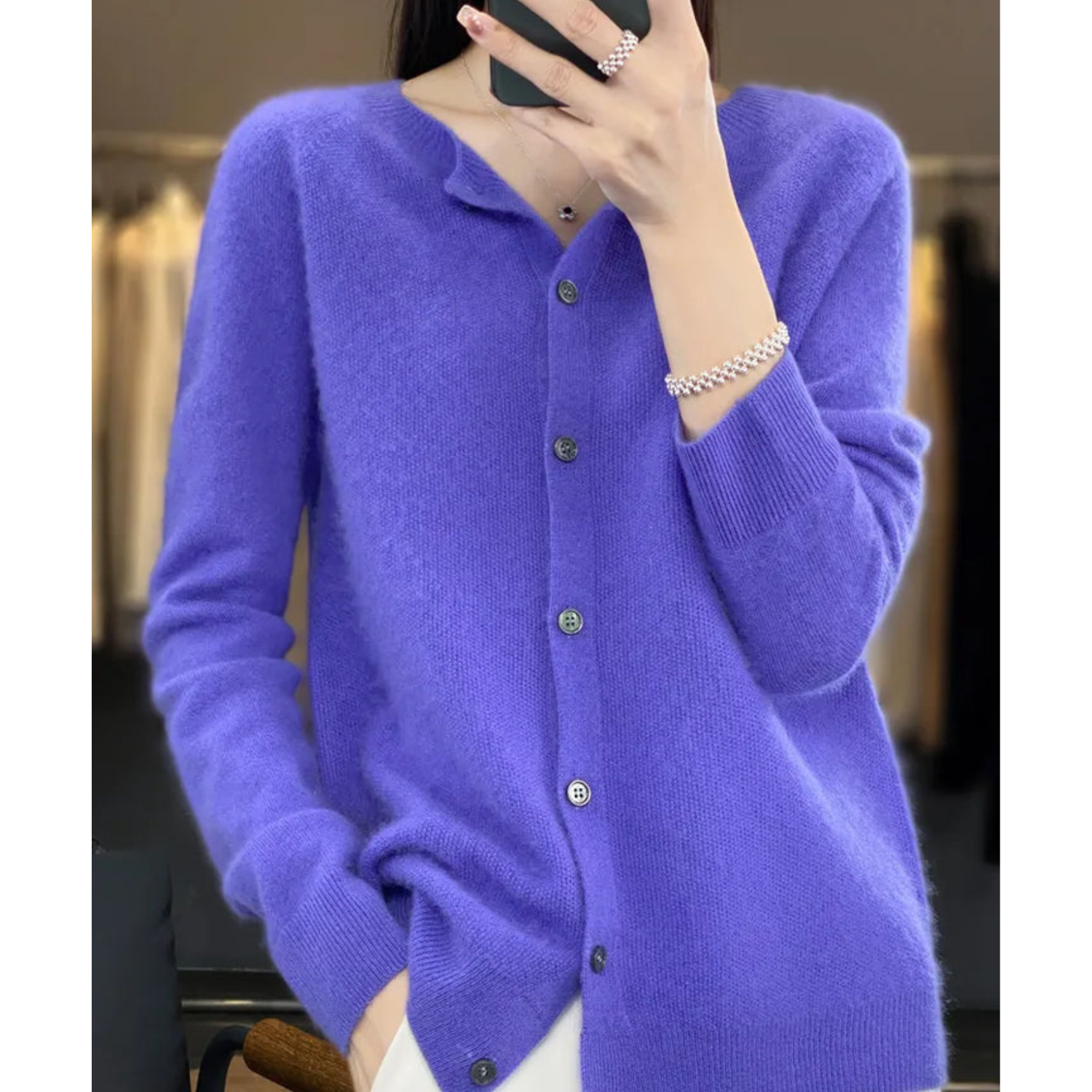 Women's Soft Knit Button-Up Cardigan