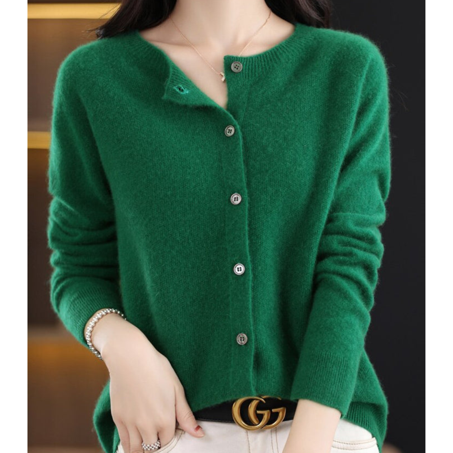 Women's Soft Knit Button-Up Cardigan