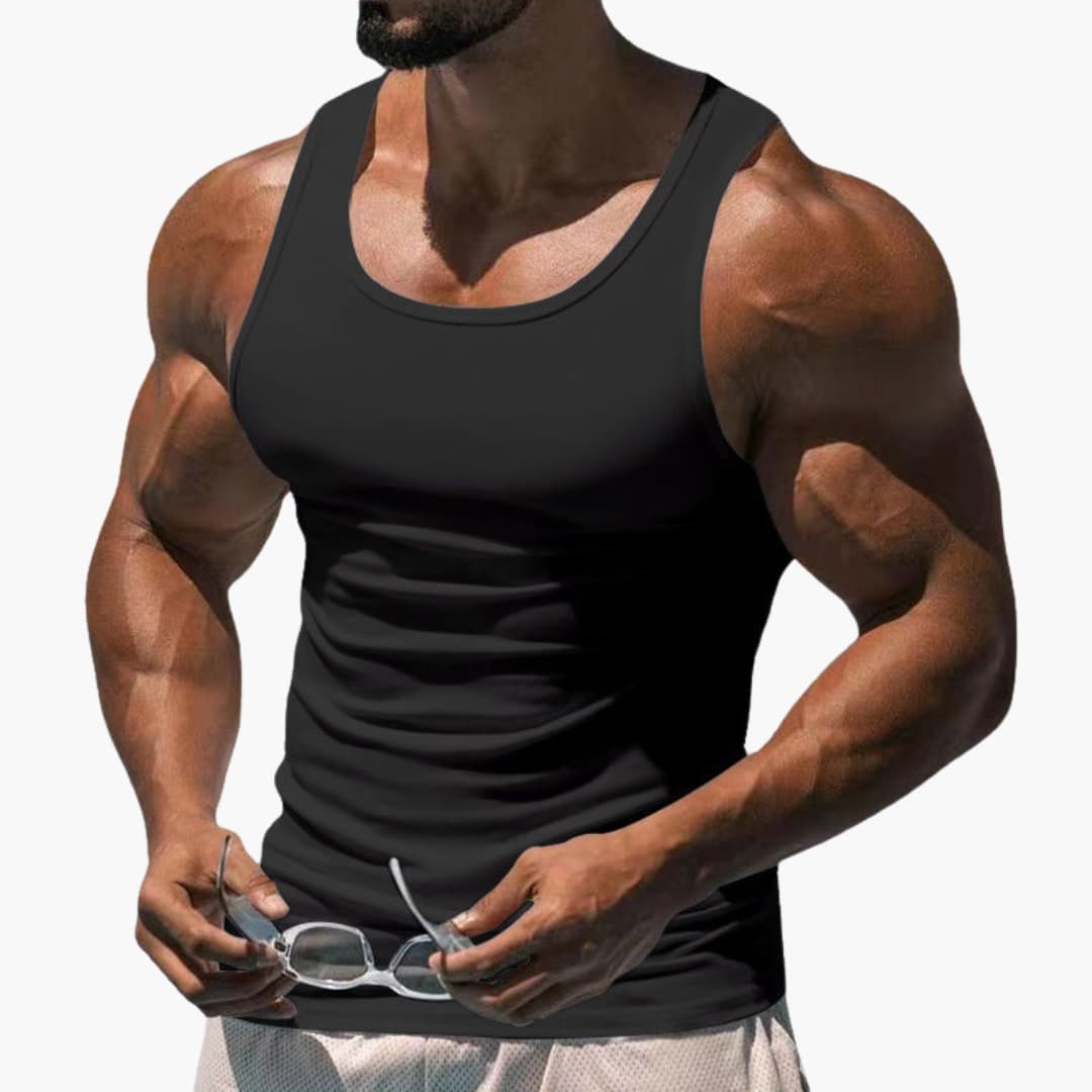 Athletic Tank Top with Round Neckline
