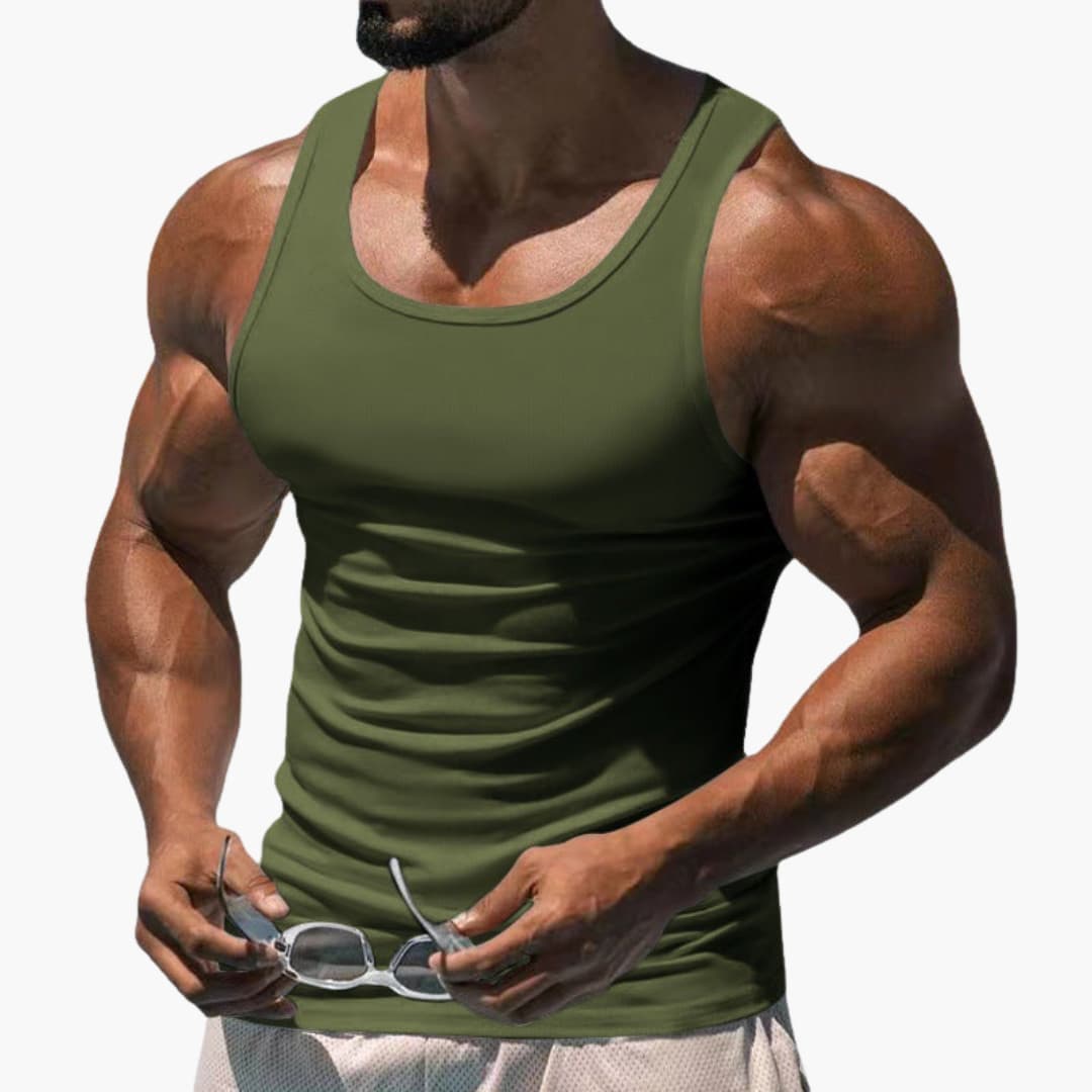 Athletic Tank Top with Round Neckline