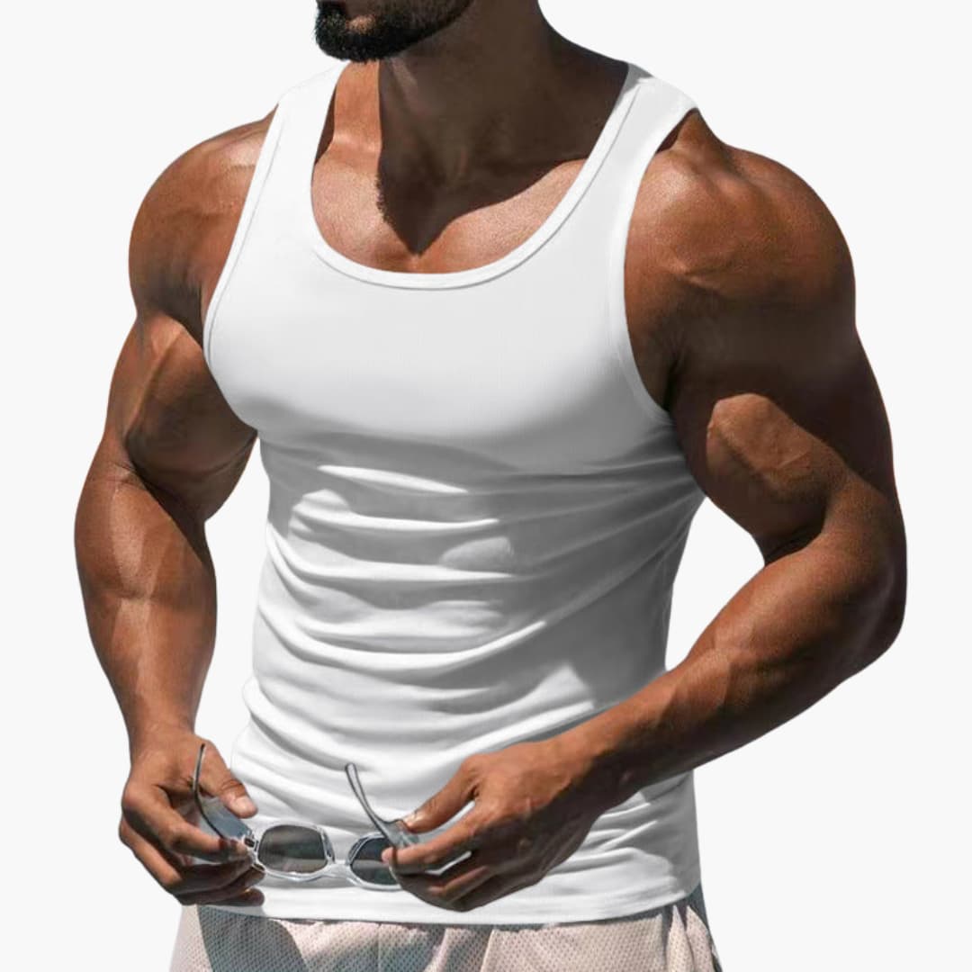 Athletic Tank Top with Round Neckline
