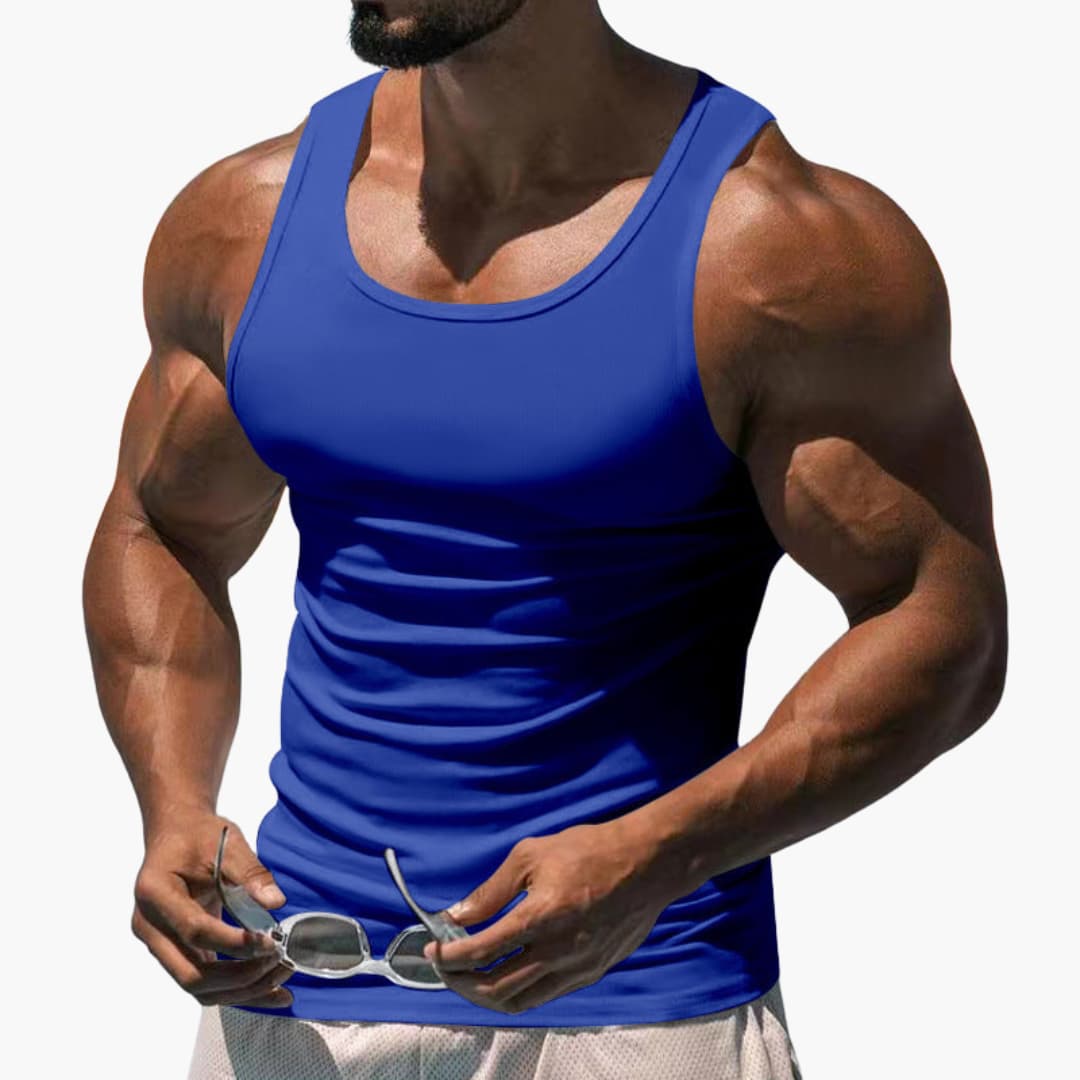 Athletic Tank Top with Round Neckline