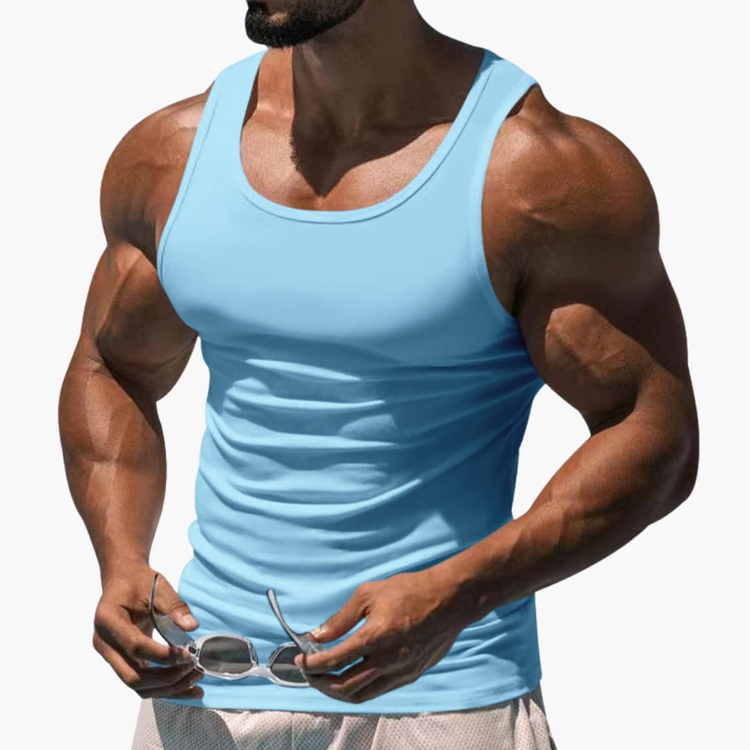 Athletic Tank Top with Round Neckline