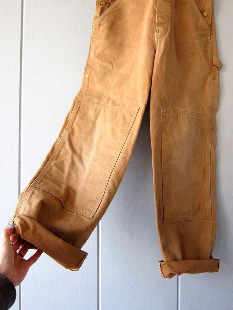 Canvas Dungarees with Adjustable Straps and Utility Pockets