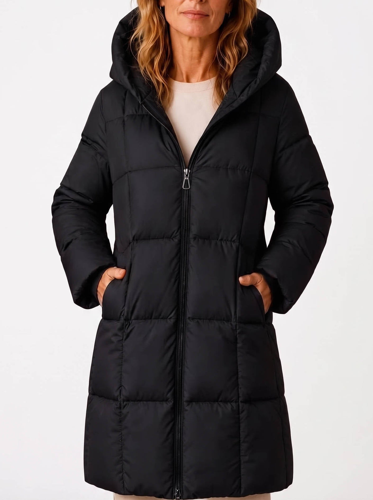 Women's Long Puffer Vest | Hooded Insulated Winter Coat