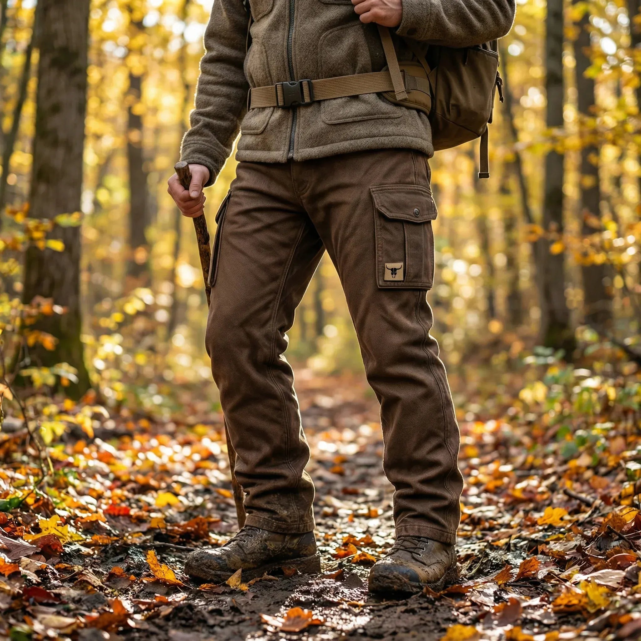 Men's Heavy Duty Cargo Work Trousers