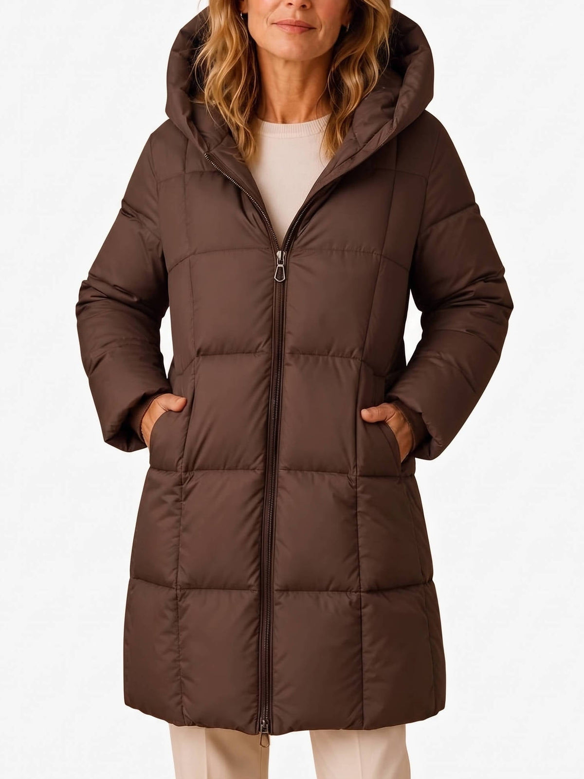 Women's Long Puffer Vest | Hooded Insulated Winter Coat