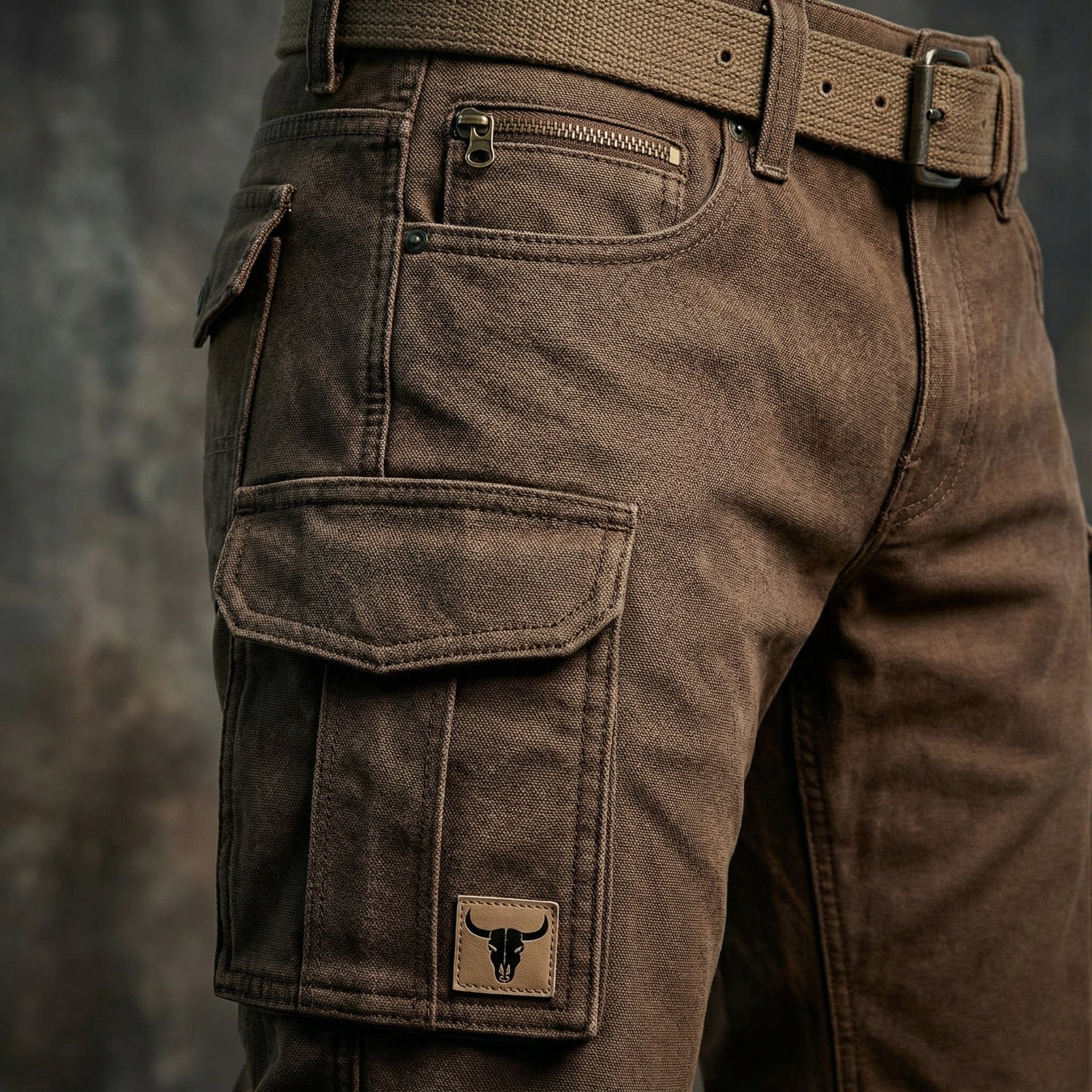 Men's Heavy Duty Cargo Work Trousers