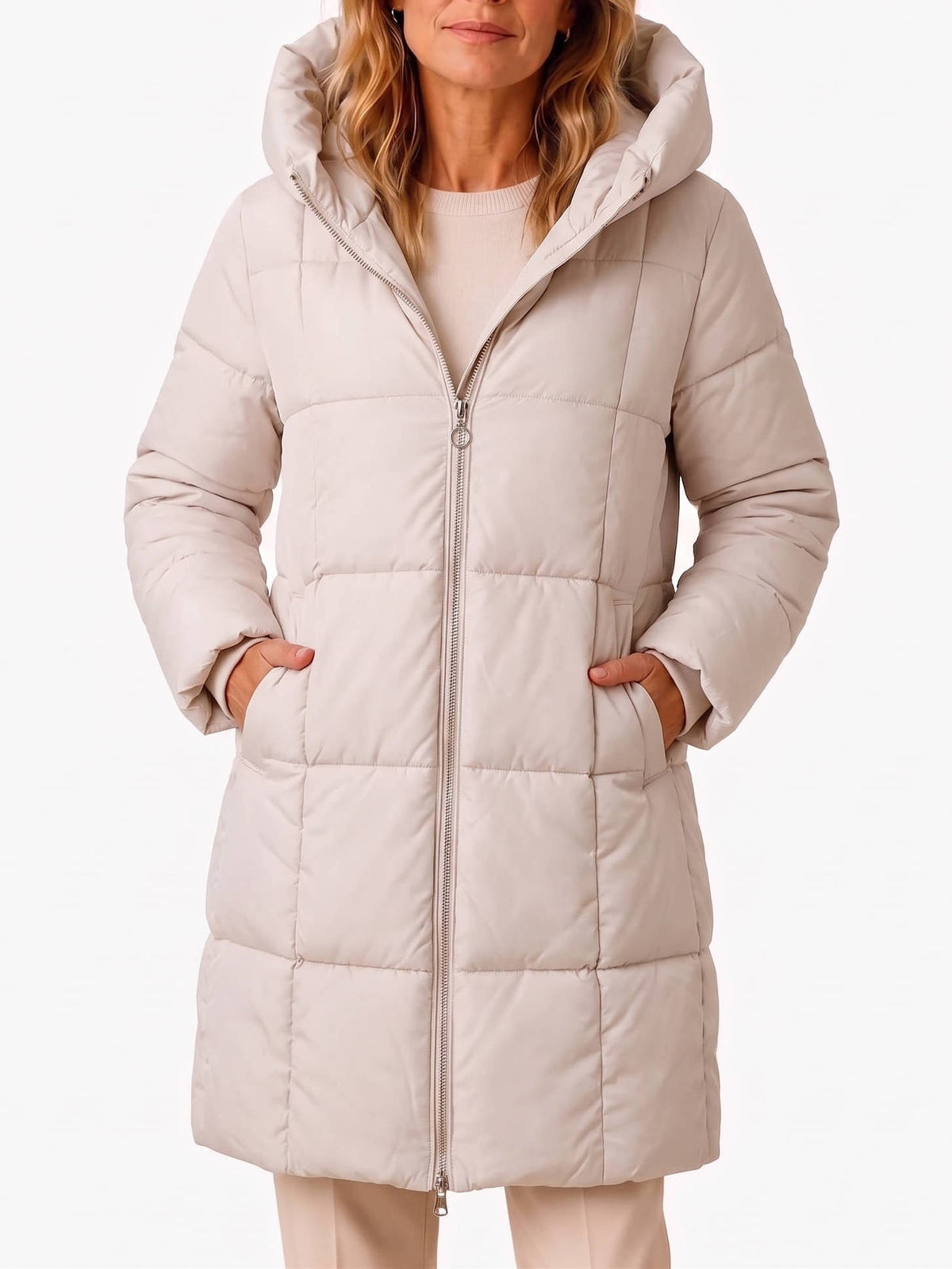 Women's Long Puffer Vest | Hooded Insulated Winter Coat